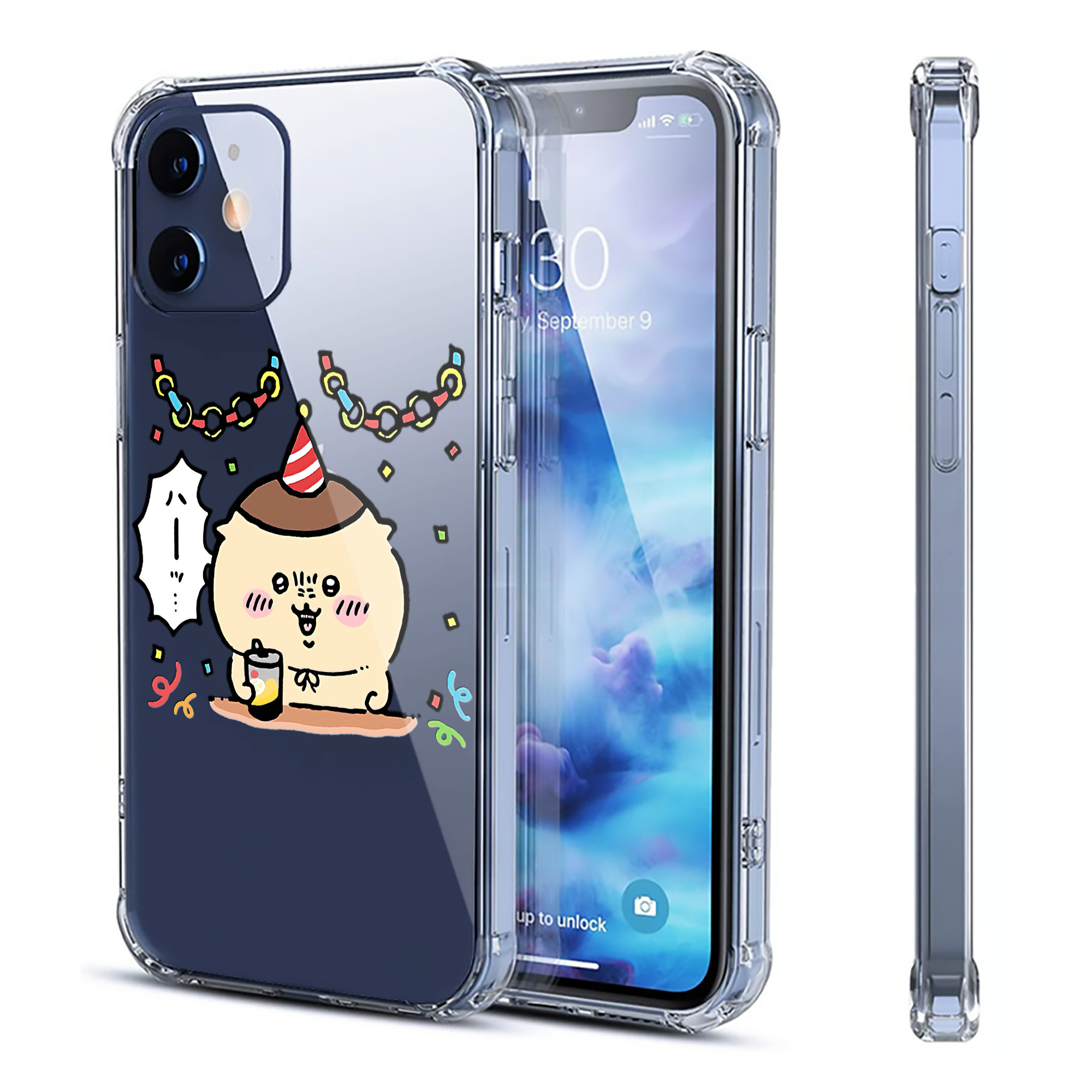 （画像用） ちいかわ くりまんじゅう Chii-kawa kuri manjū 【iPhone 12シリーズ対応】透明スマホケース（クリアソフトケース）